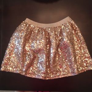 Girls Size 7/8 Gold Sequin Skirt